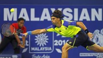 Ferrer, durante su partido ante Sousa.