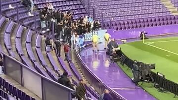 Los aficionados del Celta causan desperfectos en Zorrilla