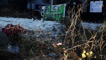 Lugar donde murió Alex Pretti por varios disparos de un agente del ICE.