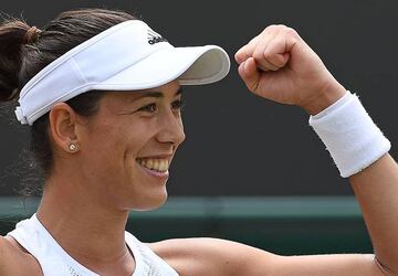 Muguruza celebrates her win