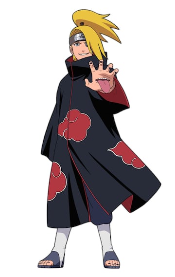 Deidara era un miembro de la organización Akatsuki. Llevaba el anillo Azul en el dedo índice derecho. Su compañero era Obito Uchiha, aunque, antiguamente, fue Sasori.