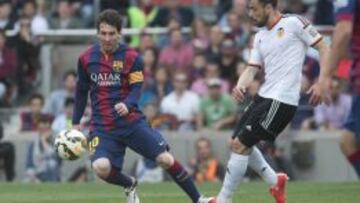 Messi, en el partido ante el Barcelona.
