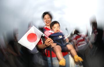 El rugby está de moda en Japón y se se puede ver en el ambiente previo a la disputa de los cuartos de final del Mundial de rugby entre la selección de Japón y y la sudafricana. 