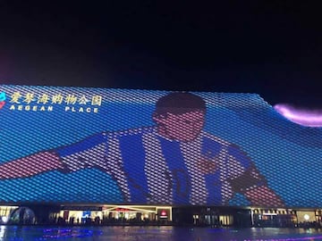 Homenaje a Messi en China con un espectáculo de luces y sonido