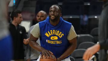 SAN FRANCISCO, CA - JUNE 04: Draymond Green of the Golden State Warriors shoots during 2022 NBA Finals Practice and Media Availability on June 4, 2022 at Chase Center in San Francisco, California. NOTE TO USER: User expressly acknowledges and agrees that, by downloading and or using this photograph, user is consenting to the terms and conditions of Getty Images License Agreement. Mandatory Copyright Notice: Copyright 2022 NBAE (Photo by Jesse D. Garrabrant/NBAE via Getty Images)