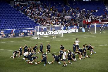 Real Madrid train at the Red Bull Arena in New Jersey