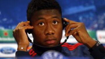 David Alaba, en la rueda de prensa que ofreció en Múnich.