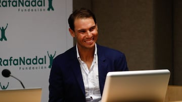 Rafa Nadal, durante un acto de su Fundación.