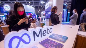 The Meta Platforms Inc. booth during the Hong Kong Fintech Week in Hong Kong, China, on Monday, Nov. 1, 2022. The conference runs through Nov. 4. Photographer: Paul Yeung/Bloomberg via Getty Images