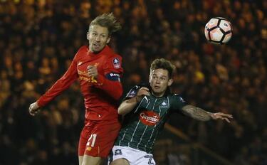 Rare Lucas goal edges Liverpool past Plymouth