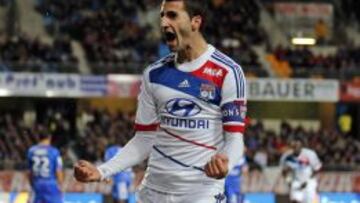 Gonalons, durante un partido de la Liga francesa.