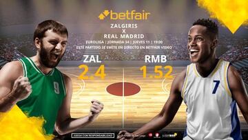 Zalgiris Kaunas vs. Real Madrid: horario, TV, estadísticas, clasificación y pronósticos