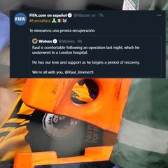 Los mensajes del mundo en apoyo hacía Raúl Jiménez