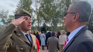 Su padre sale de Colombia por primera vez, viaja a Espa?a y esta escena emociona a muchos