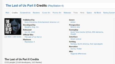 The Last of Us Parte 2: ¿Cuántas personas han participado en su desarrollo?