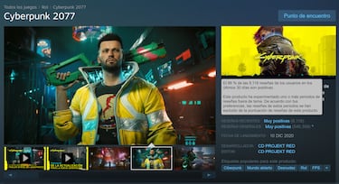 Cyberpunk 2077 se redime y consigue reviews muy positivas en Steam por primera vez tras su salida