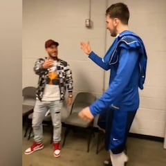 Saldrán decenas de 'memes' de aquí: el encuentro Doncic-Hazard... con aparición estelar
