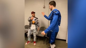 Luka Doncic welcomes Eden Hazard to Dallas