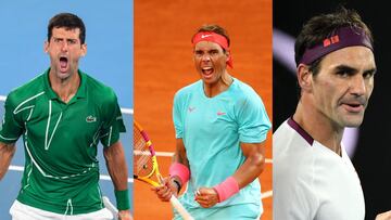 ¿Cuántos Grand Slam tienen Nadal, Djokovic y Federer?