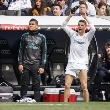 El jugador portugués fue sustituido en el minuto 63 por Benzema. Sufrió como el que más viendo a su equipo incapaz de adelantar de nuevo a los rojiblancos.

