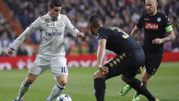 Mira las diferentes posiciones en las que ha jugado James con el Real Madrid