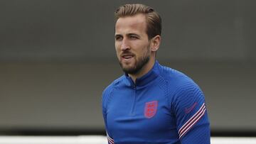 Harry Kane durante un entrenamiento con la selección de Inglaterra.