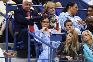 LA ex integrante de Spice Girld y esposa de David Beckham llegó hasta el Billie Jean King National Tennis Center.