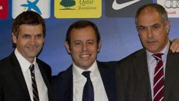<b>REUNIÓN. </b>Ayer Tito, Rosell y Zubi se vieron las caras.