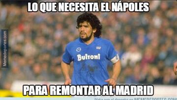 Las mejores reacciones y memes del Napolés vs Real Madrid