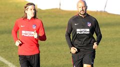 Filipe Luis apunta al derbi en el Wanda: Simeone probó con él