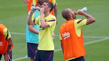 Sergi Roberto, en un entrenamiento.