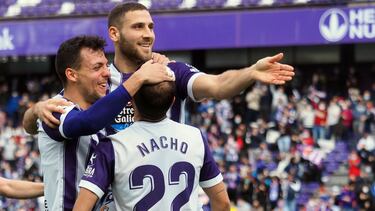 VALLADOLID. 02/01/22. PHOTOGENIC. PARTIDO DE LA LIGA SMARTBANK ENTRE EL REAL VALLADOLID Y EL LEGANES. GOL DE WEISMANN (1-0)