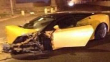 Así quedó el coche de Keita.