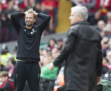 Contrast | Klopp and Mourinho seem to have very different views on how the game should be played.