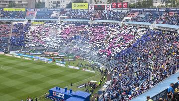 Fans o Aficion during the 11th round match between Cruz Azul and Necaxa as part of the Liga BBVA MX, Torneo Apertura 2024 at Ciudad de los Deportes Stadium on October 05, 2024 in Mexico City, Mexico.