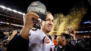 Peyton Manning tras ganar la Super Bowl 50.