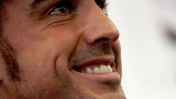 Alonso durante la conferencia de prensa de los pilotos en Interlagos.