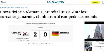 La prensa internacional reportó así la eliminación de Alemania