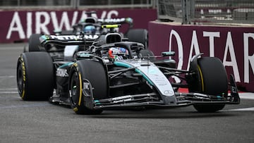 El equipo Mercedes en el GP de Azerbaiyán