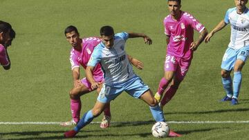 Jairo Samperio, durante el M&aacute;laga - Las Palmas del domingo.