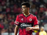 Gilberto Mora of Tijuana during the 14th round match between Tijuana and Toluca as part of the Liga BBVA MX, Torneo Apertura 2025 at Caliente Stadium, on October 22, 2025 in Tijuana, Baja California, Mexico.