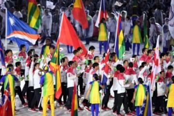 Riveros lideró a Chile en la ceremonia de Clausura