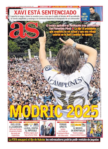 Portada de AS del 18 de mayo.