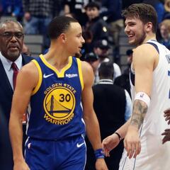 Un buen Doncic (26) se topa con un genio: Curry (48, 11 triples)