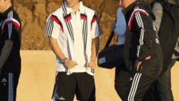 DE BAJA. Modric viajó a Marrakech para acompañar al equipo.