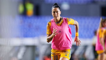 Jennifer Hermoso of Tigres during the 16th round match between Tigres UANL and Necaxa as part of the Torneo Clausura 2024 Liga MX Femenil at Universitario Stadium, on April 29, 2024 in Monterrey, Nuevo Leon, Mexico.