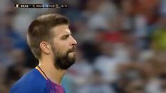 Piqué, en el Clásico: "Nos están metiendo un baile estos tíos..."