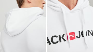 Sudadera blanca para hombre de Jack & Jones