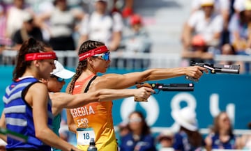 Laura Heredia, en la prueba de laser run. 