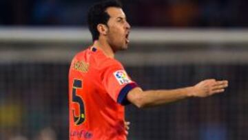 Sergio Busquets, en Vigo.